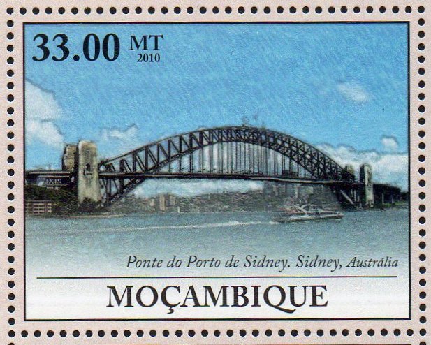 Sydney Harbour Bridge Mozambique stamps 2010 Bridges